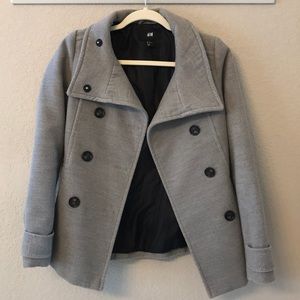 H&M gray pea coat